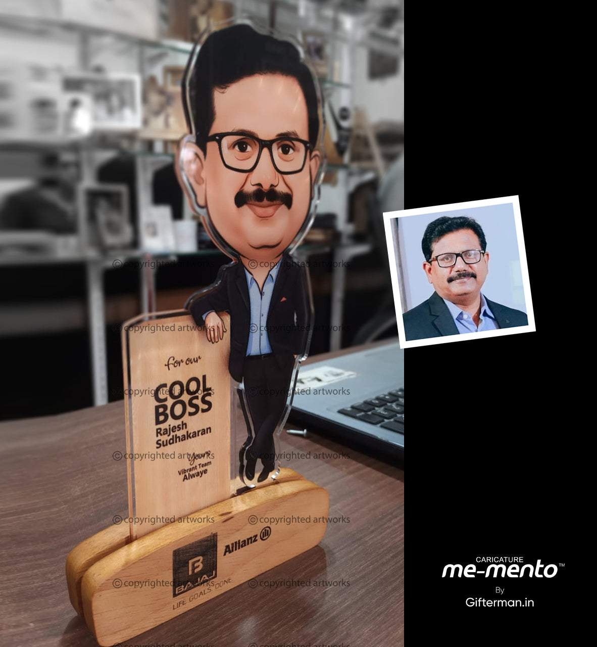 Corporate Caricature Desktop Standee Me-mento