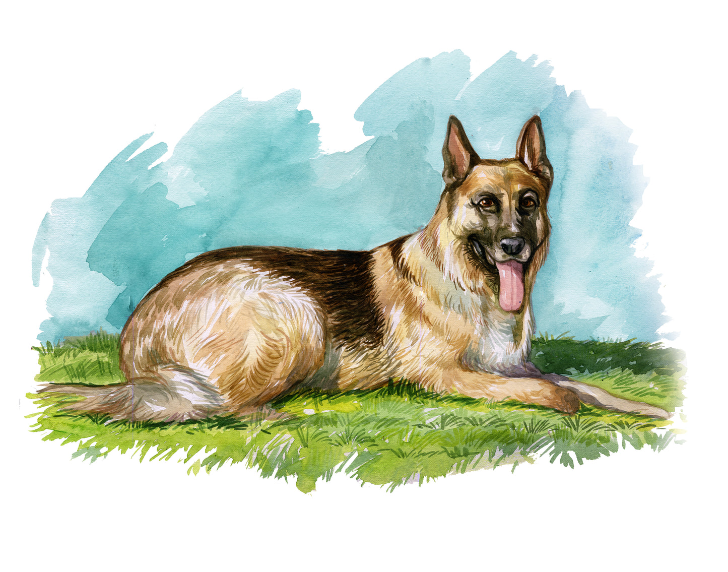 Pet Water Colour Art - Digital Painting - Pet Portraits from Photos - Colourful Dog Portraits - Custom pet portrait Frame