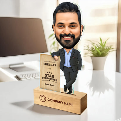 Cool Boss Corporate Caricature Desktop Standee Me-mento