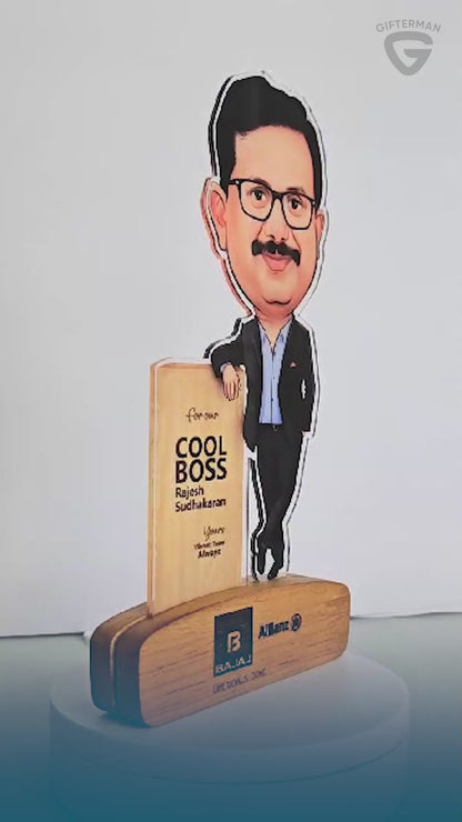 Cool Boss Corporate Caricature Desktop Standee Me-mento